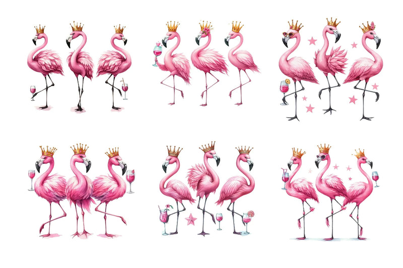Funny Flamingo Clipart Bundle - CraftNest - Digital Crafting and Art