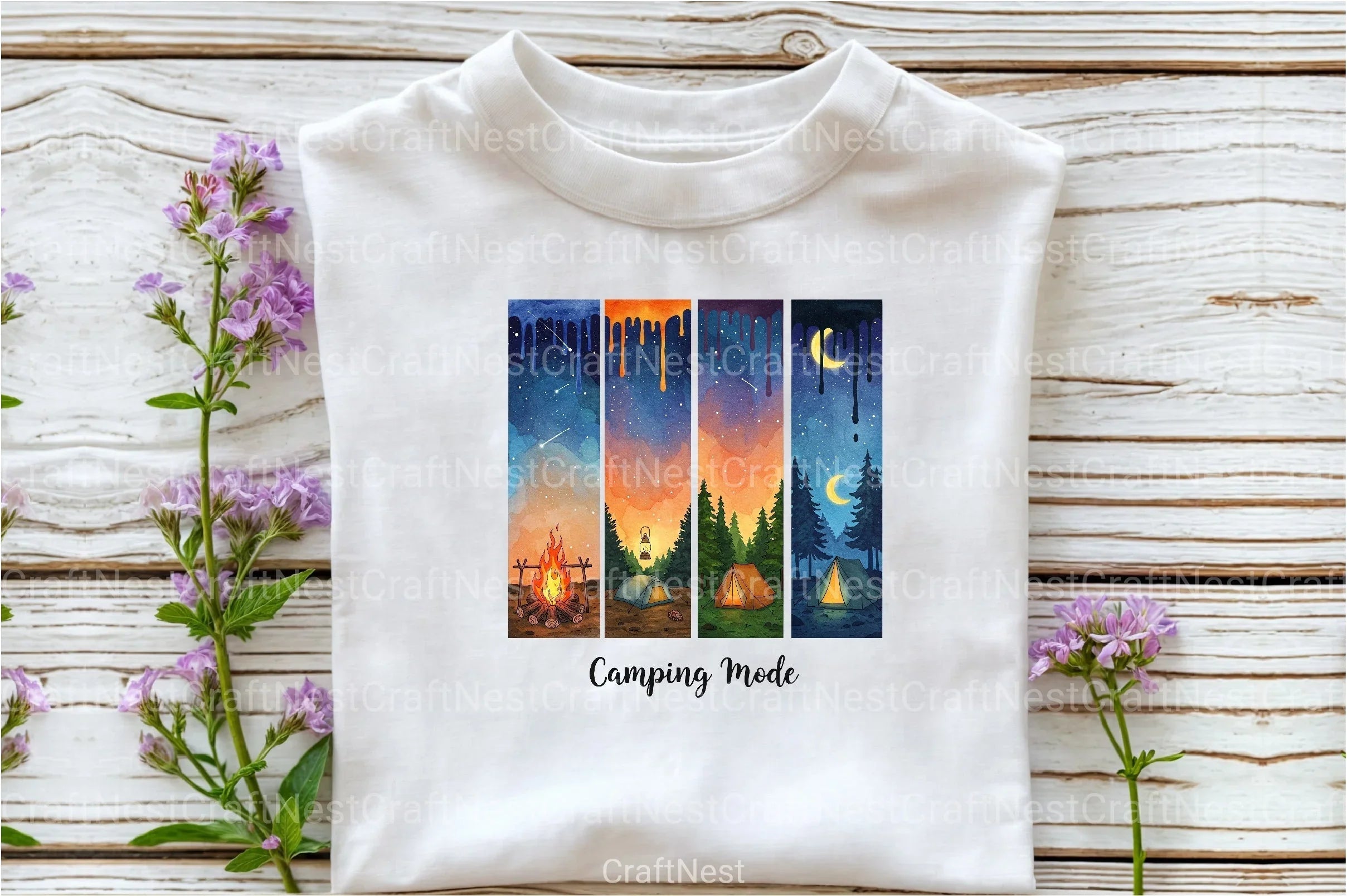 Camping Brushstroke Clipart Bundle 3 - CraftNest - Digital Crafting and Art