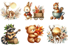 Autumn Forest Animal Clipart Bundle - CraftNest - Digital Crafting and Art
