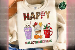 Happy Hallothanksmas T-Shirt & Clipart Bundle - CraftNest - Digital Crafting and Art