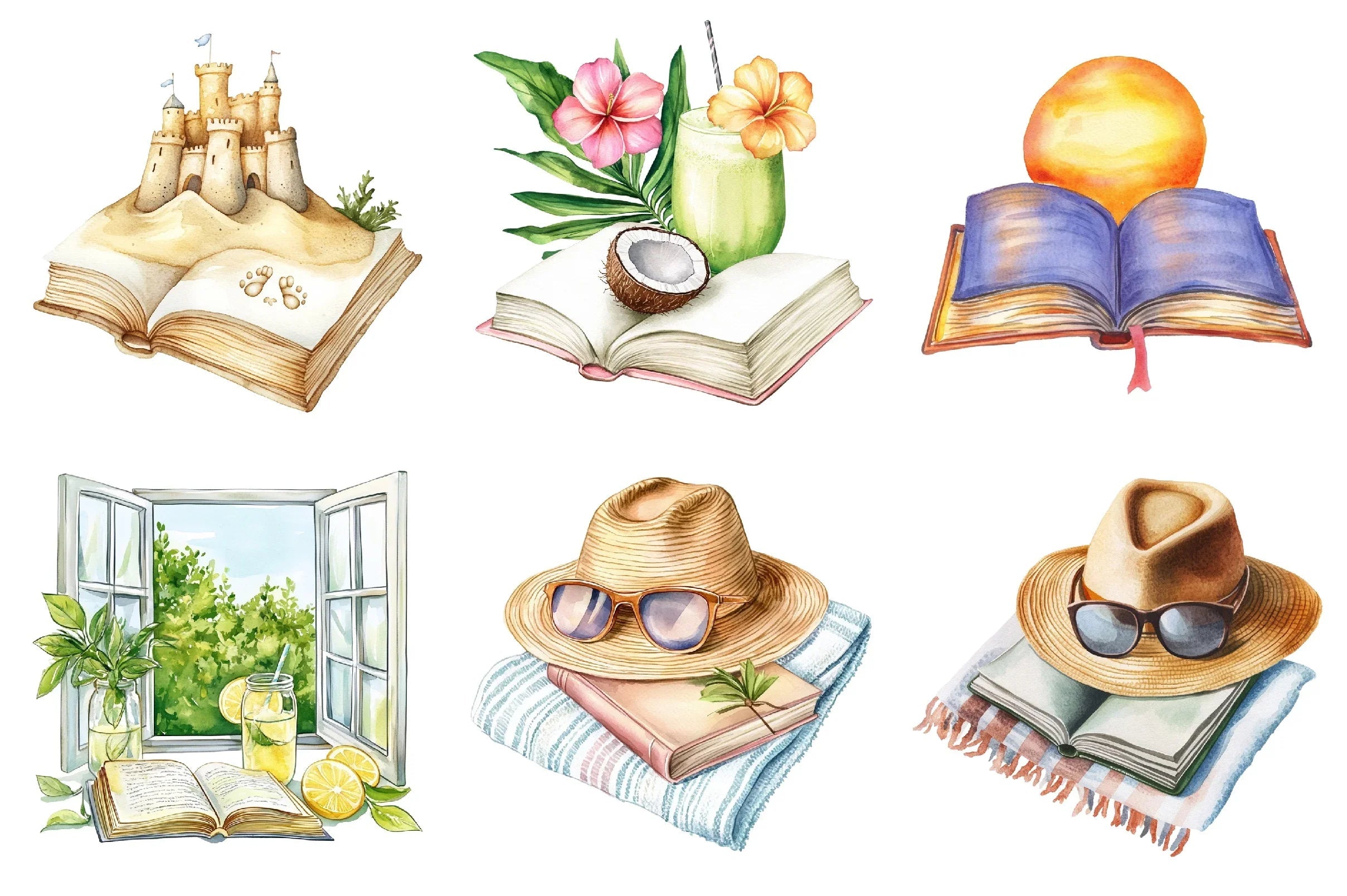 Summer Reading Clipart Bundle - CraftNest - Digital Crafting and Art