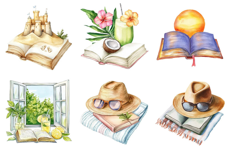 Summer Reading Clipart Bundle - CraftNest - Digital Crafting and Art