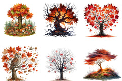 Autumn Maple Tree Clipart Bundle - CraftNest - Digital Crafting and Art
