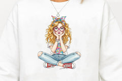 Quirky Cute Little Girl Clipart Bundle - CraftNest - Digital Crafting and Art