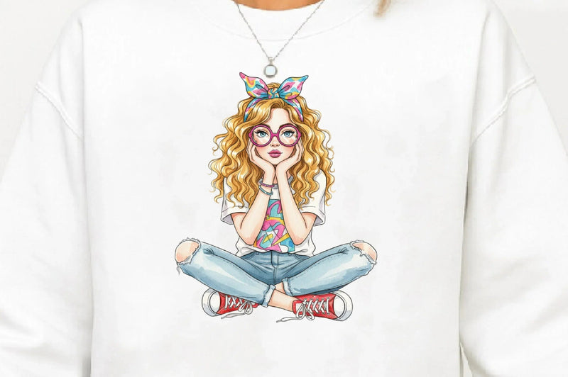 Quirky Cute Little Girl Clipart Bundle - CraftNest - Digital Crafting and Art