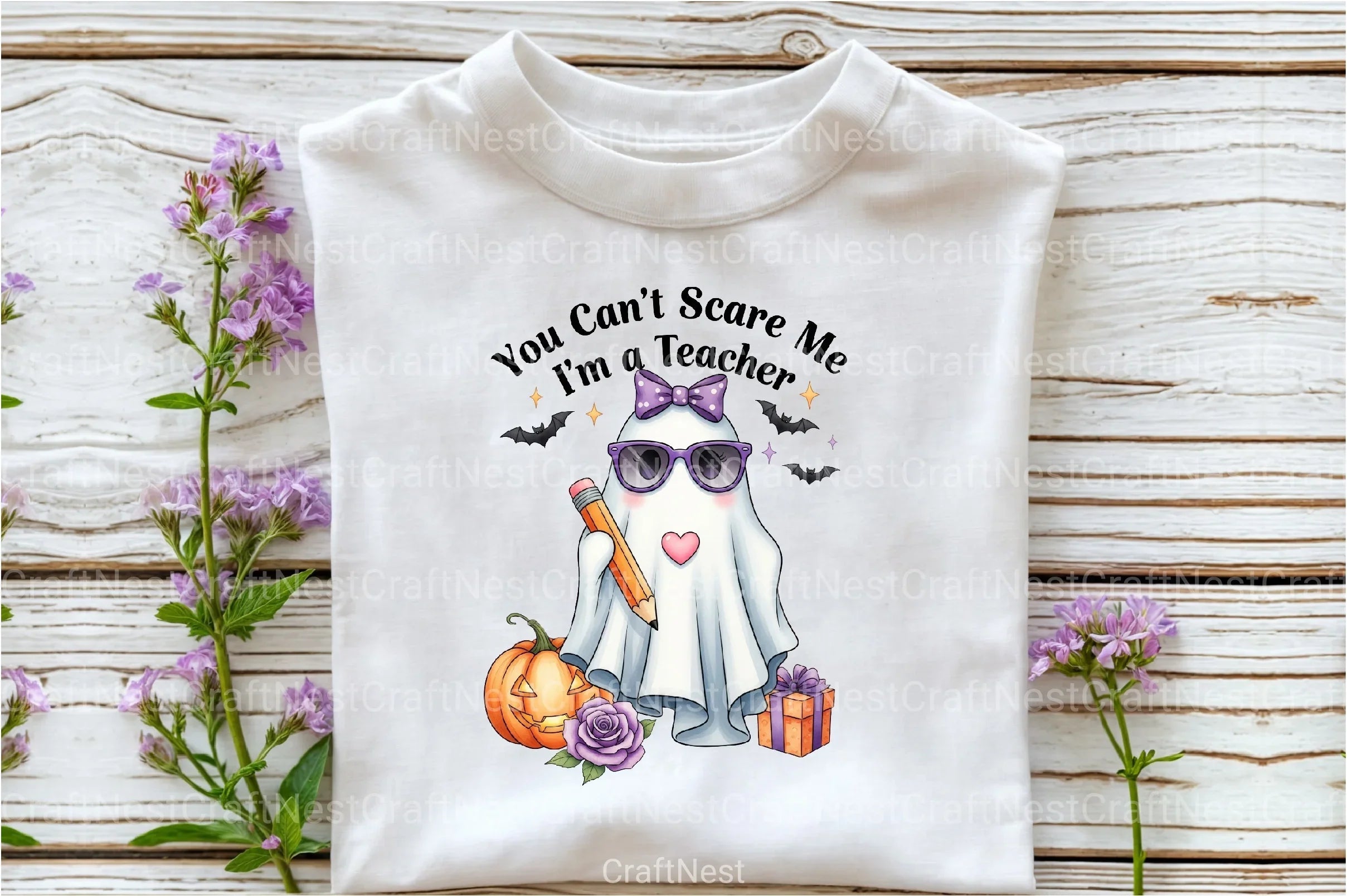 Cute Ghost Teacher Clipart Bundle - CraftNest - Digital Crafting and Art