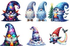 Iridescent Christmas Gnome Clipart Bundle - CraftNest - Digital Crafting and Art