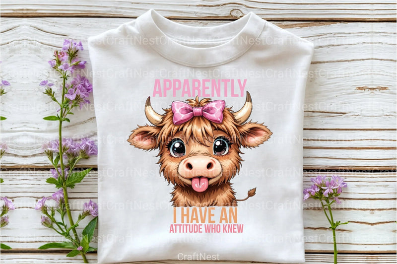 Funny Highland Cow Sarcastic Clipart Bundle - CraftNest - Digital Crafting and Art