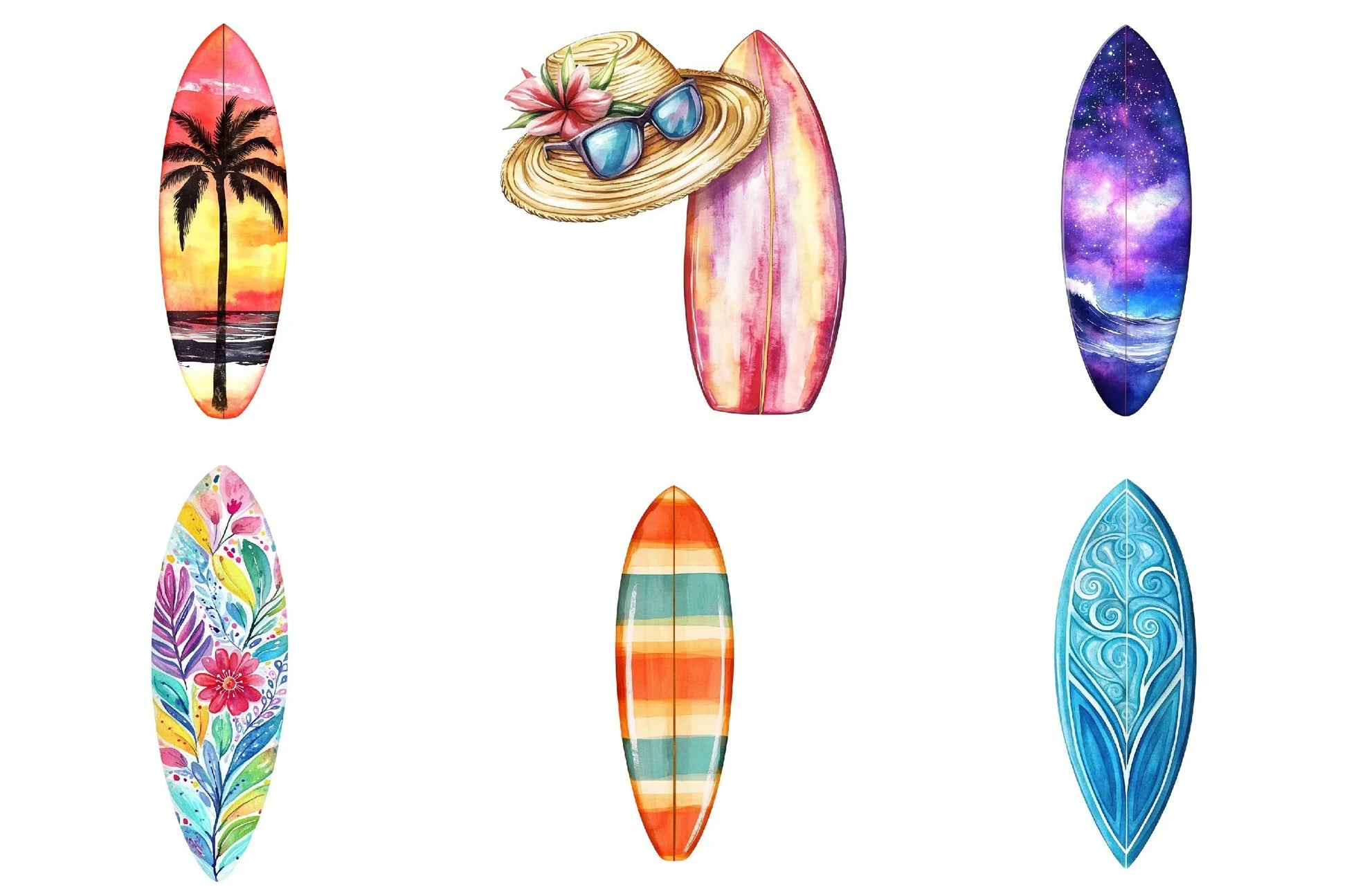 Summer Surfboard Clipart Bundle - CraftNest - Digital Crafting and Art