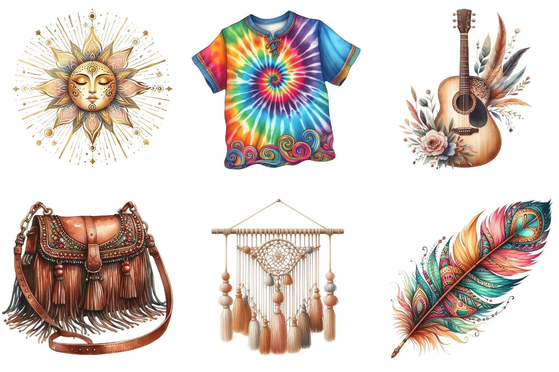 Hippie Clipart Bundle - CraftNest - Digital Crafting and Art