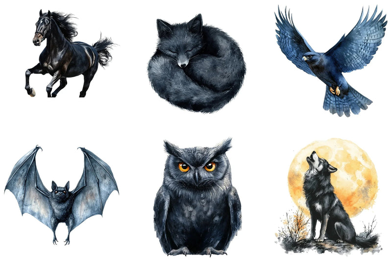 Black Animal Icon Clipart Bundle - CraftNest - Digital Crafting and Art