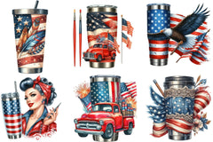4th of July Tumbler Wrap Bundle - CraftNest - Digital Crafting and Art