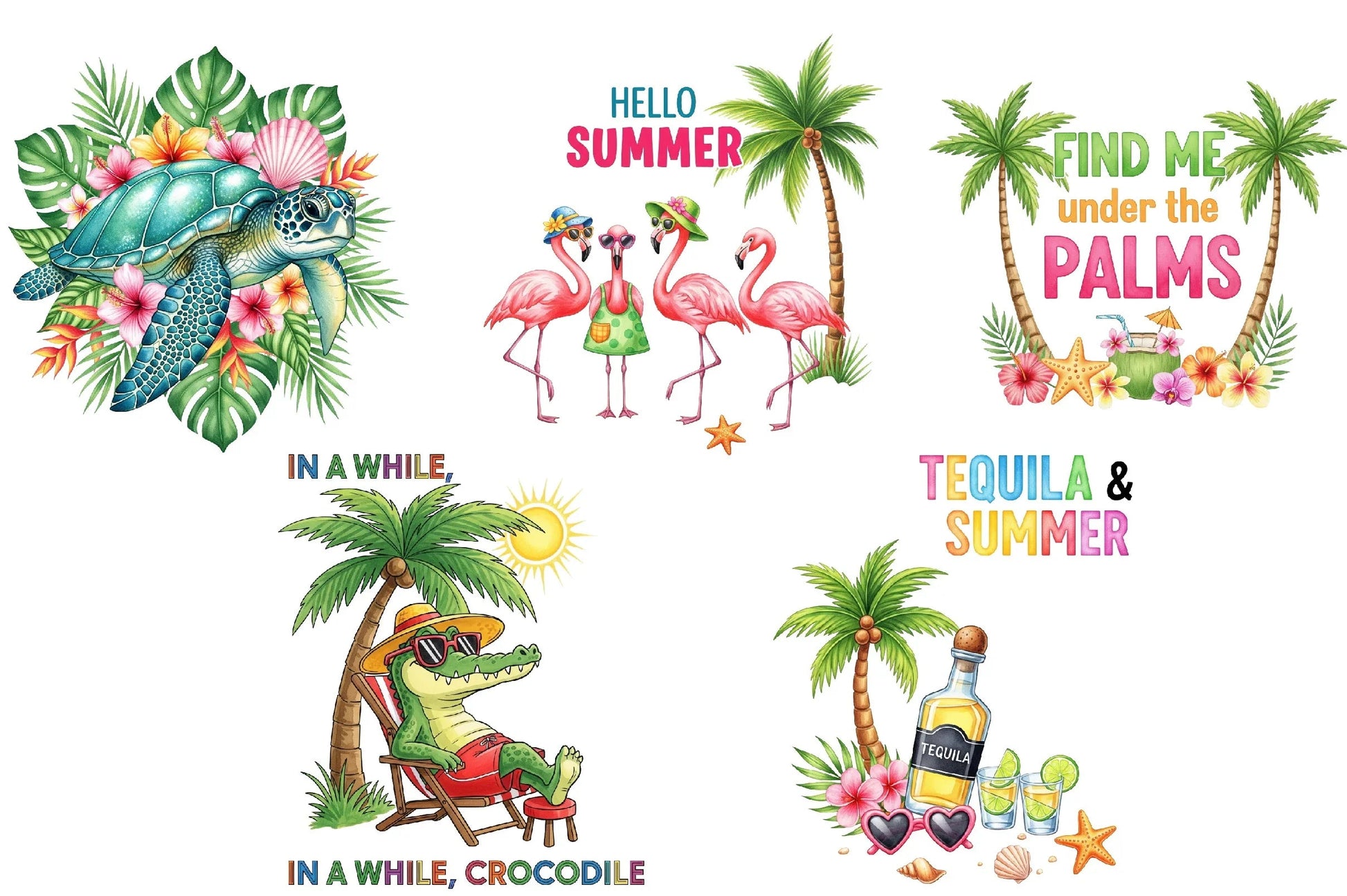 Summer Season Quotes Clipart Bundle - CraftNest - Digital Crafting and Art