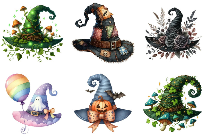 Halloween Witch Hat Clipart Bundle - CraftNest - Digital Crafting and Art