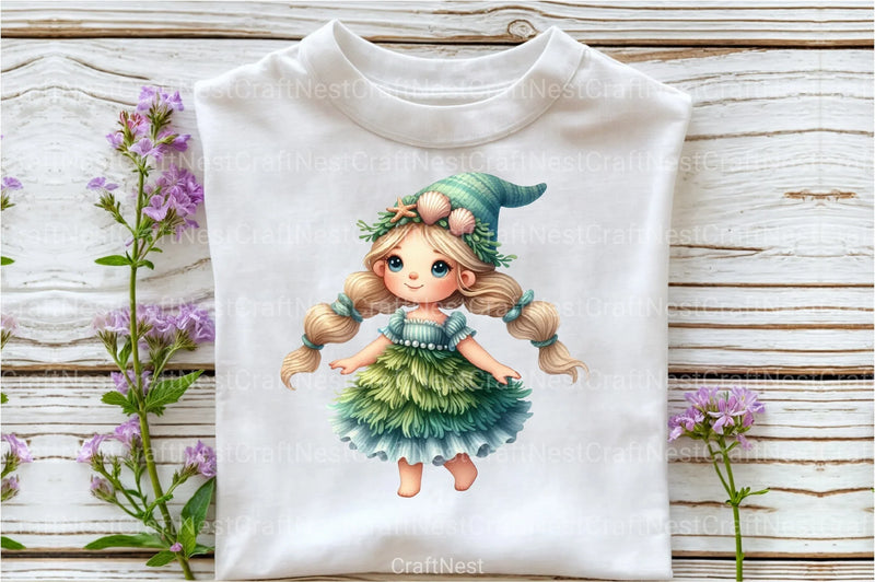 Seashell Gnome Clipart Bundle 2 - CraftNest - Digital Crafting and Art