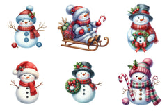Christmas Snowman Clipart Bundle - CraftNest - Digital Crafting and Art