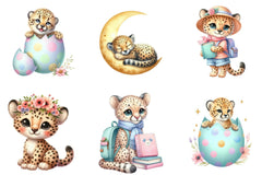 Cute Cheetah Clipart Bundle - CraftNest - Digital Crafting and Art