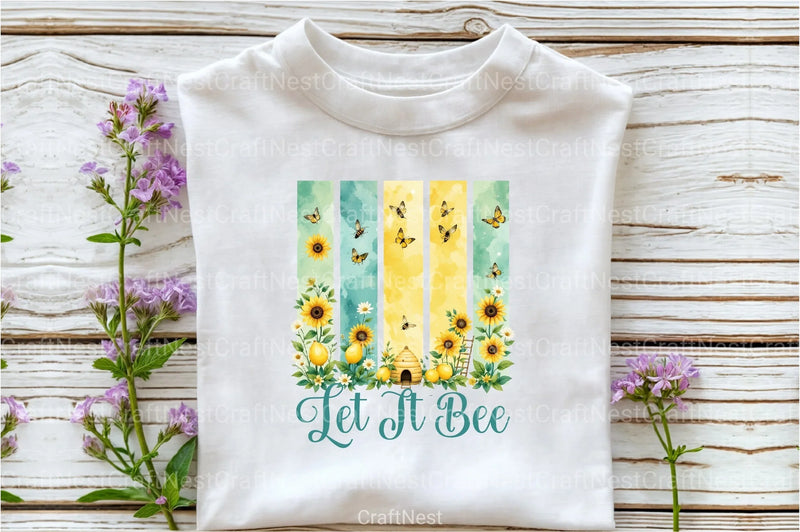 Let It Bee Positivity Spring Summer Clipart Bundle - CraftNest - Digital Crafting and Art