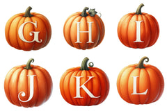 Pumpkin Letter Decals Clipart Bundle - CraftNest - Digital Crafting and Art