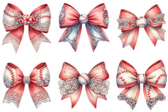 Baseball Mom Coquette Bow Clipart Bundle - CraftNest - Digital Crafting and Art