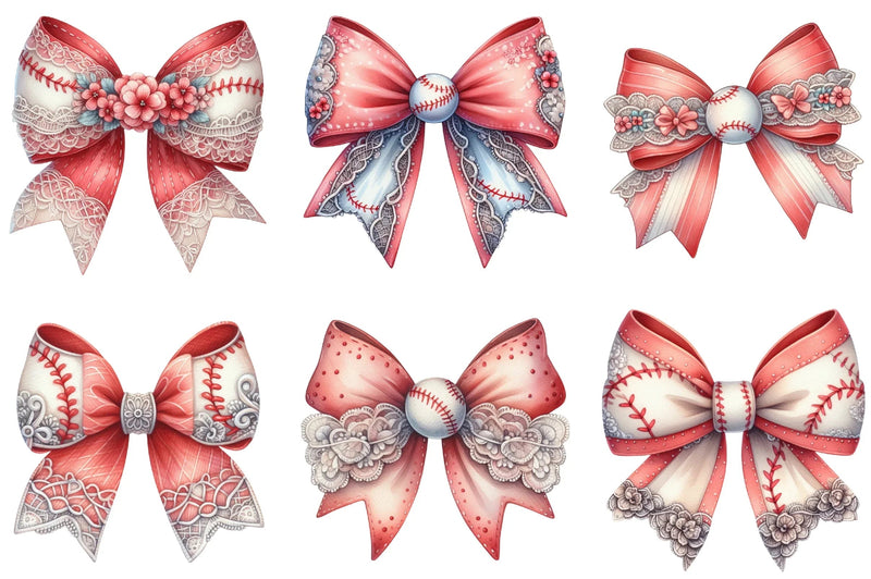 Baseball Mom Coquette Bow Clipart Bundle - CraftNest - Digital Crafting and Art