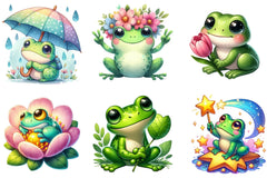 Spring Frog Clipart Bundle - CraftNest - Digital Crafting and Art
