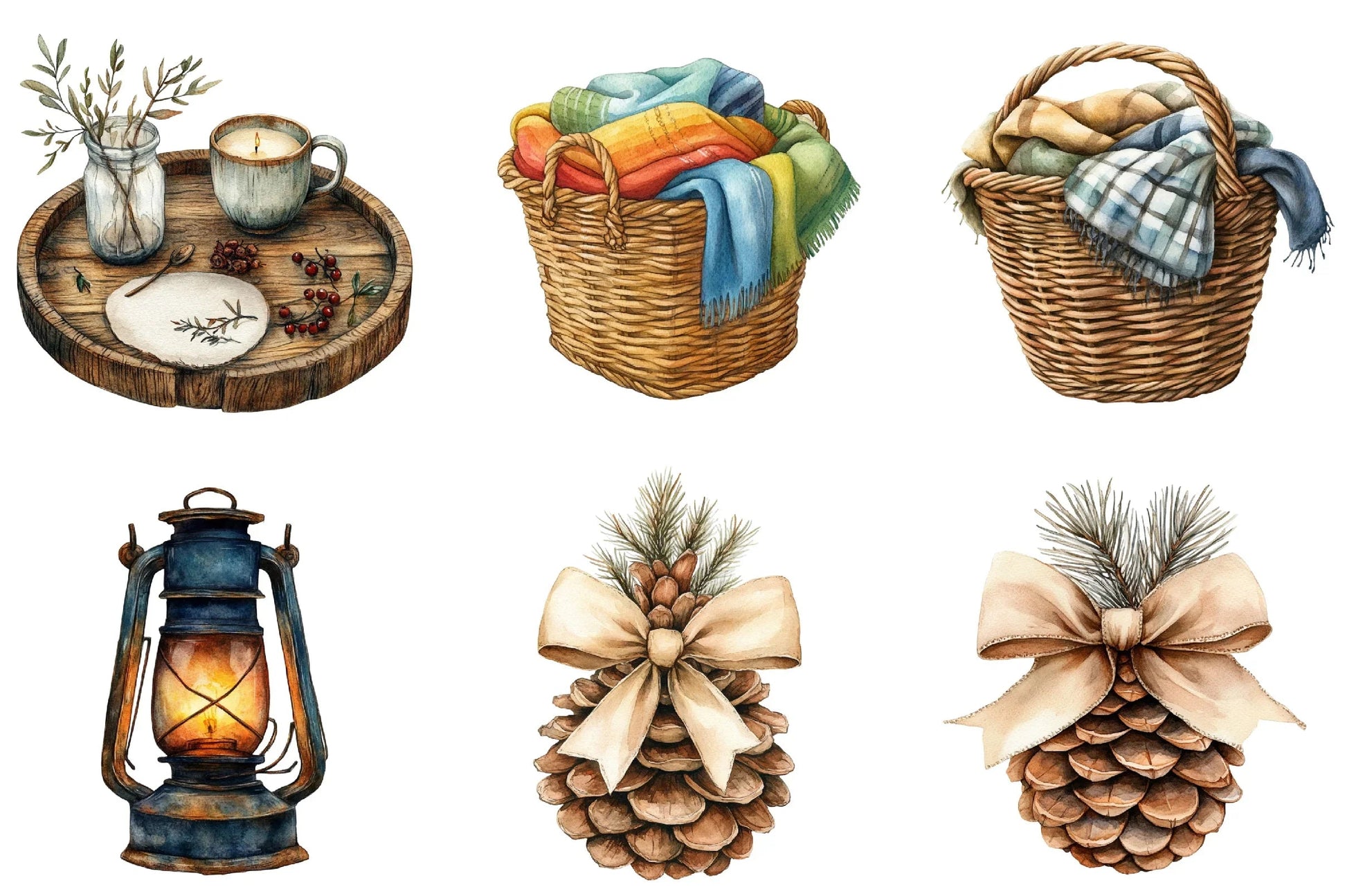 Cozy Neutral Winter Clipart Bundle - CraftNest - Digital Crafting and Art