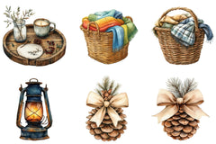 Cozy Neutral Winter Clipart Bundle - CraftNest - Digital Crafting and Art
