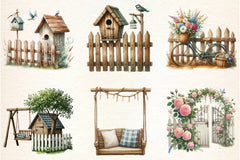 Spring Fence Clipart Bundle - CraftNest - Digital Crafting and Art