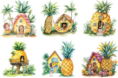 Pineapple House Girls Clipart Bundle - CraftNest - Digital Crafting and Art