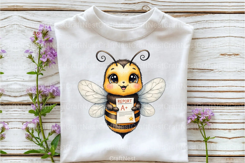 Back to School Bee Clipart Bundle 11 - CraftNest - Digital Crafting and Art