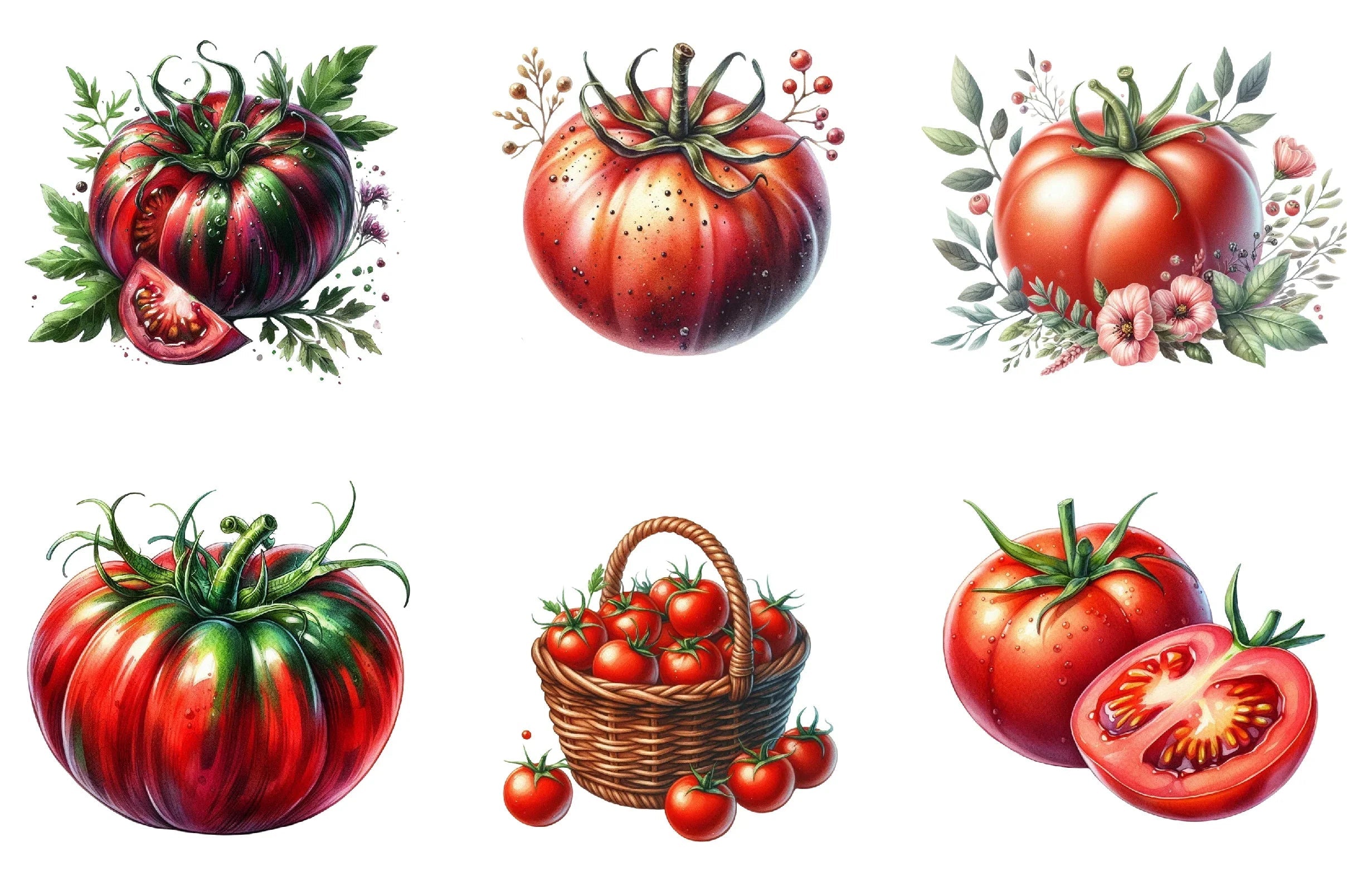 Tomatoes Clipart Bundle - CraftNest - Digital Crafting and Art