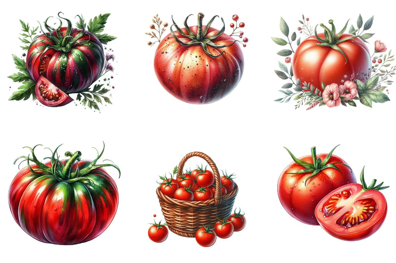 Tomatoes Clipart Bundle - CraftNest - Digital Crafting and Art