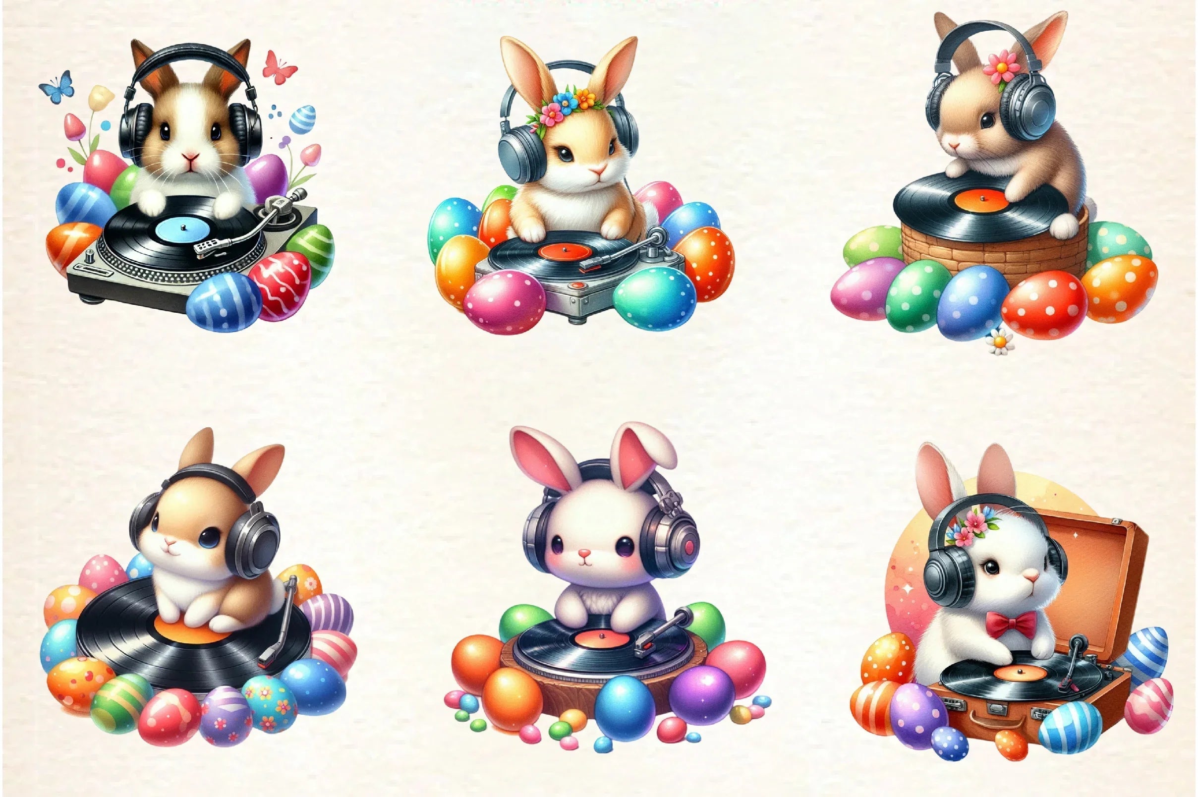 Hip Hop Bunny Easter Clipart Bundle - CraftNest - Digital Crafting and Art