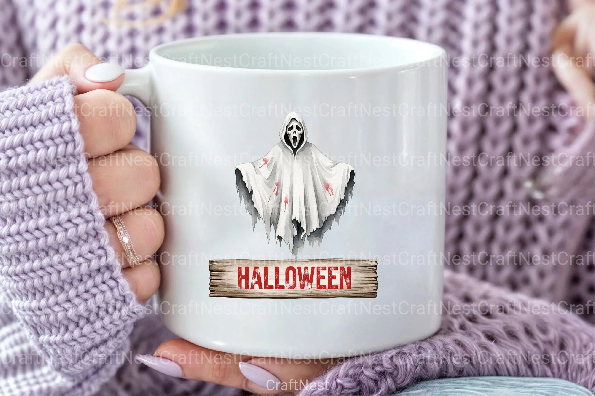 Halloween Ghost Art Illustration Clipart Bundle - CraftNest - Digital Crafting and Art