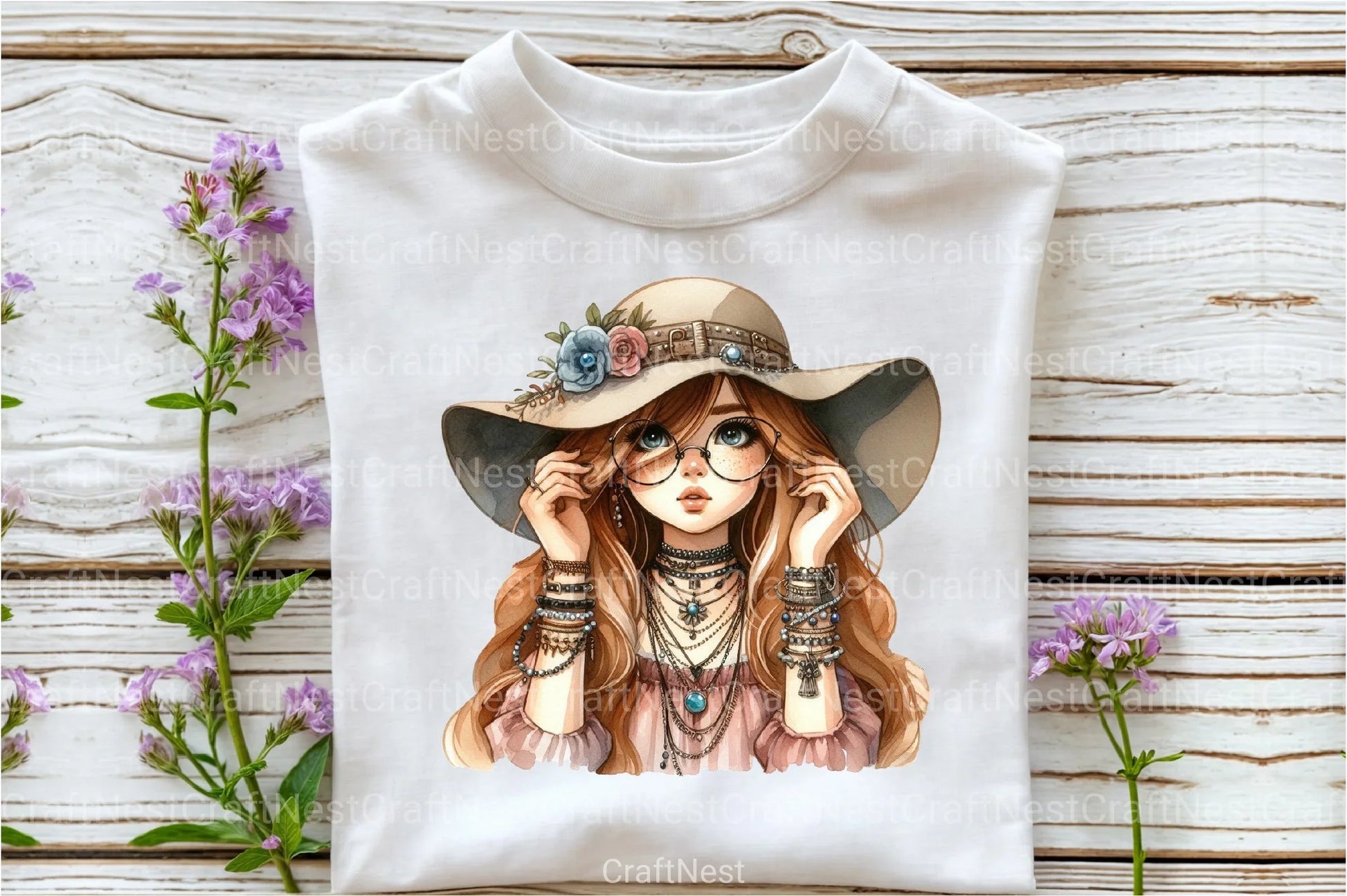 Tribal Boho Girl Clipart Bundle 8 - CraftNest - Digital Crafting and Art