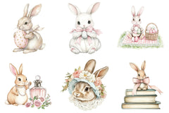 Easter Bunny Coquette Clipart Bundle - CraftNest - Digital Crafting and Art