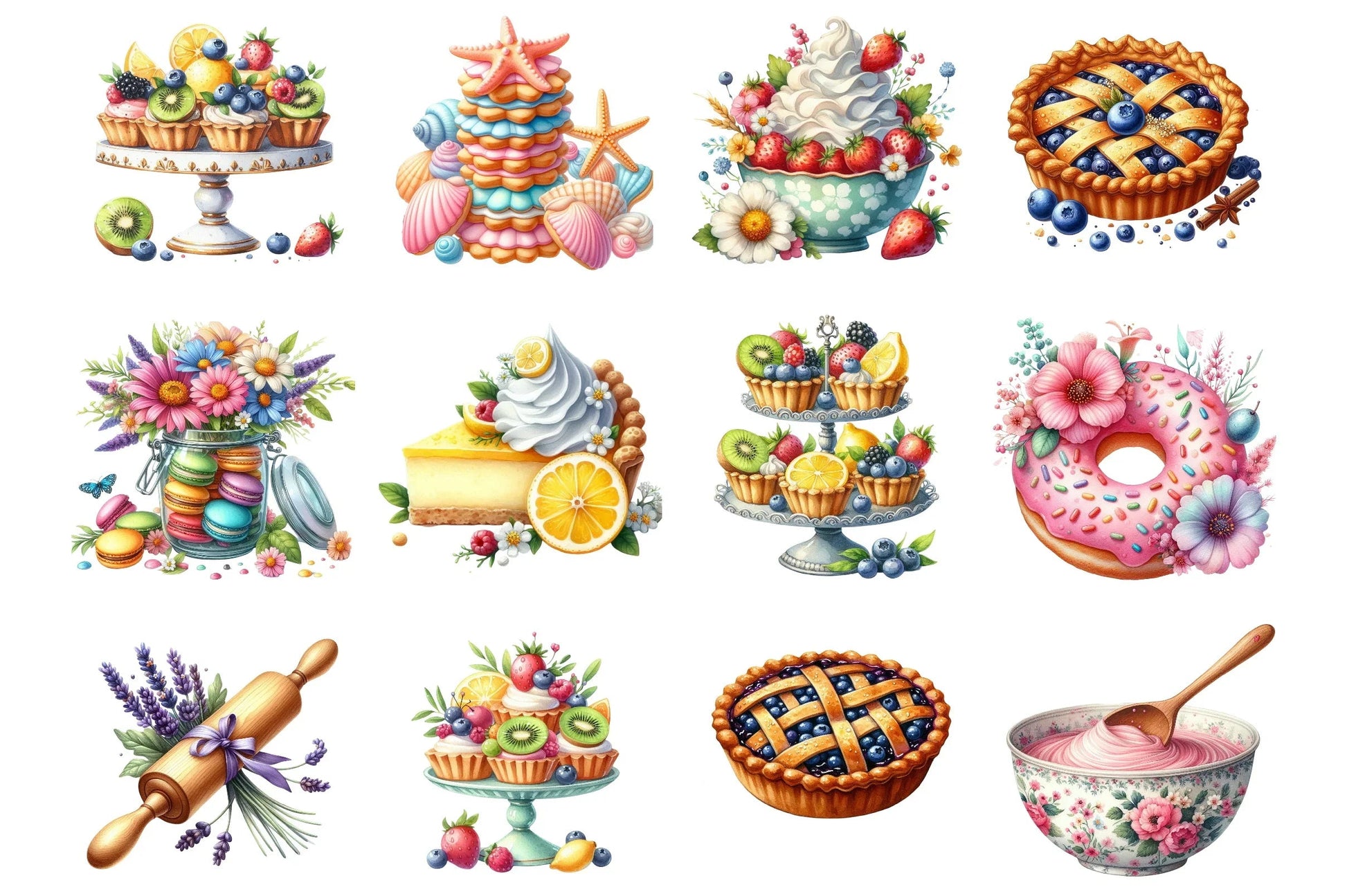 Summer Baking Clipart Bundle - CraftNest - Digital Crafting and Art