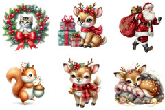 Christmas Cute Animal Clipart Bundle - CraftNest - Digital Crafting and Art