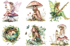 Boho Woodland Fairy Clipart Bundle - CraftNest - Digital Crafting and Art
