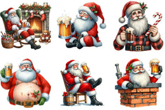Christmas Santa Beer Mug Wrap Bundle - CraftNest - Digital Crafting and Art