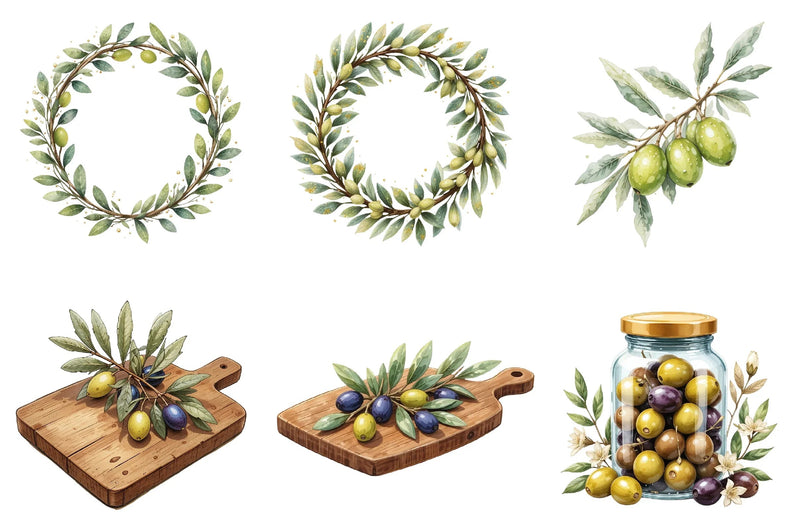 Olive Branch Clipart Bundle - CraftNest - Digital Crafting and Art