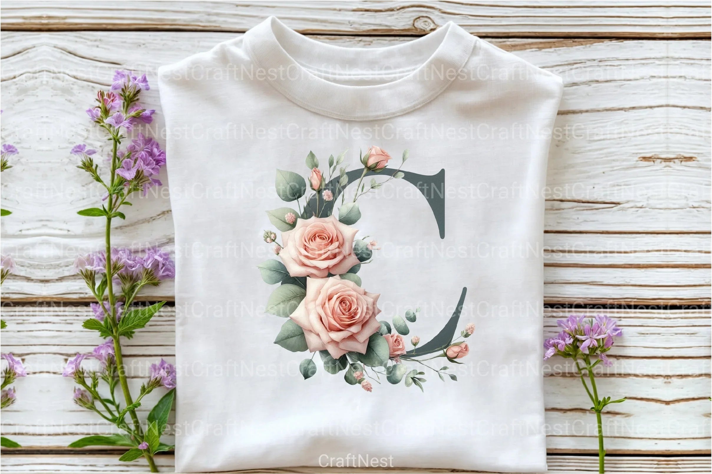 Floral Alphabet Clipart Bundle 12 - CraftNest - Digital Crafting and Art