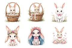 Easter Bunny Coquette Bow Clipart Bundle - CraftNest - Digital Crafting and Art