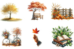 Serene Autumn Day Clipart Bundle - CraftNest - Digital Crafting and Art