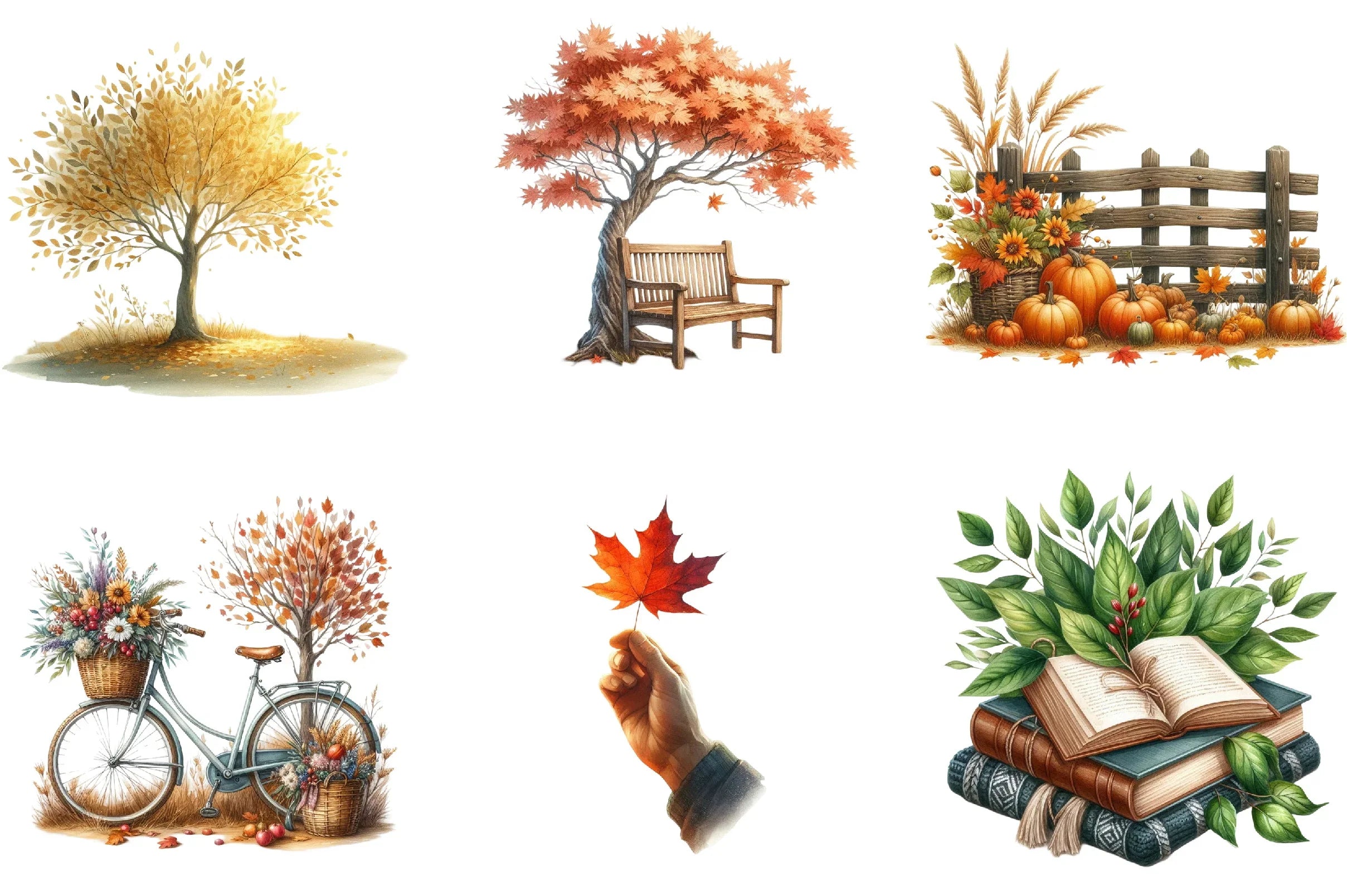 Serene Autumn Day Clipart Bundle - CraftNest - Digital Crafting and Art