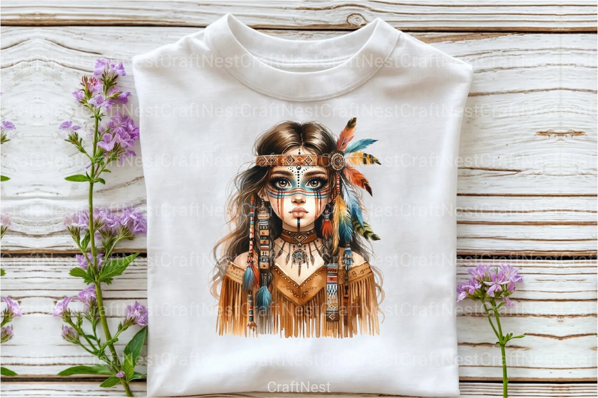 Tribal Boho Girl Clipart Bundle 11 - CraftNest - Digital Crafting and Art