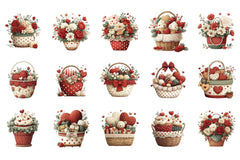 Valentine Heart Basket Clipart Bundle - CraftNest - Digital Crafting and Art
