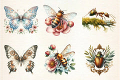 Vintage Spring Insect Clipart Bundle - CraftNest - Digital Crafting and Art