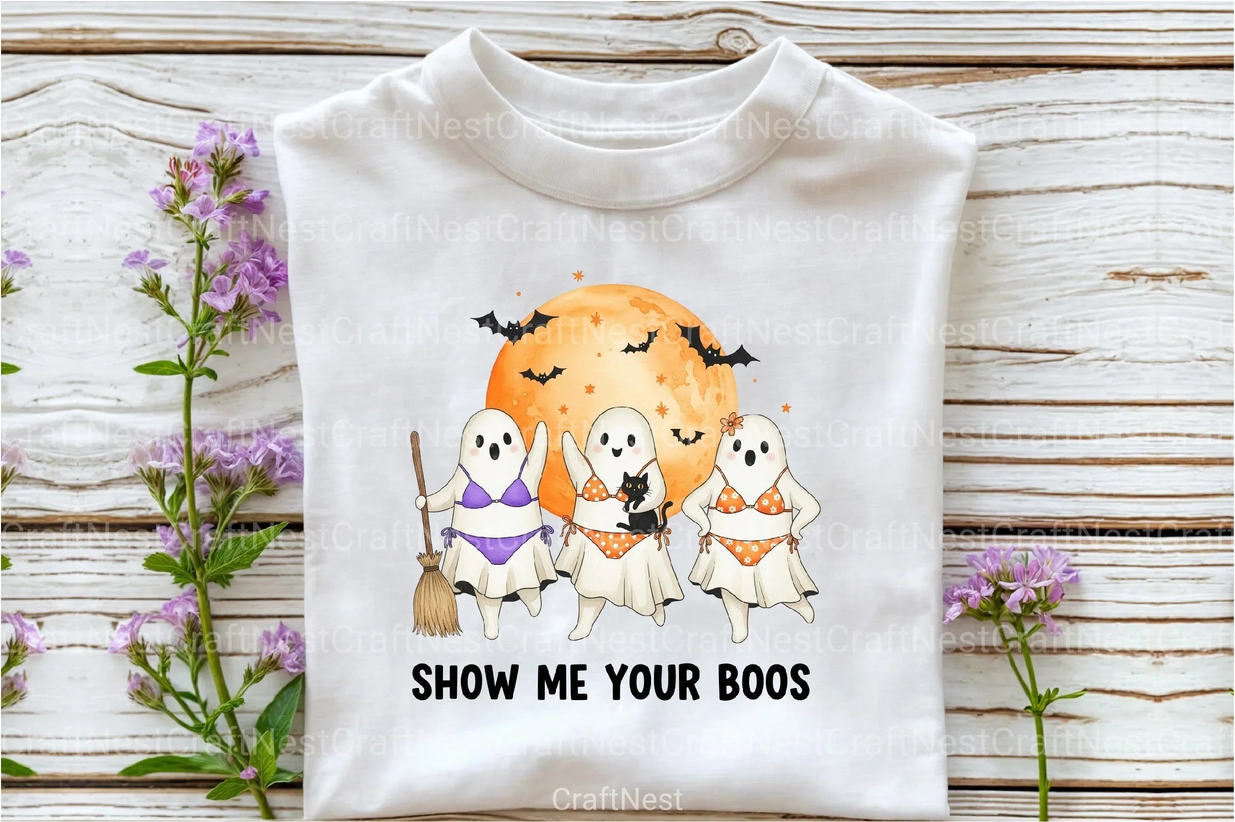 Funny Halloween Ghost Clipart Bundle 14 - CraftNest - Digital Crafting and Art